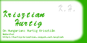 krisztian hurtig business card